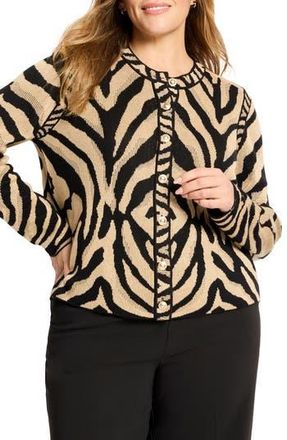 Nic+Zoe Animal Print Cardigan in Neutral Multi at Nordstrom Rack, Size 1 X