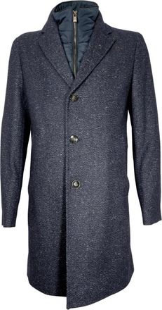 HUGO BOSS H-Hyde-Bib-234 Jas - Heren - Mantel - Blauw - M - Katoen - Jassen