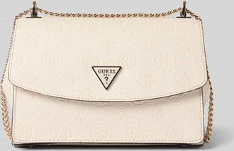 Guess Handtasche mit Label-Applikation Modell CRESIDIA II in Offwhite, Gr&ouml;&szlig;e 1
