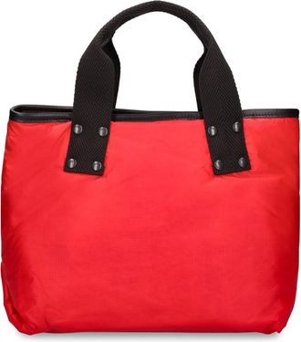 sacai Mens Skytex Tote Red Nylon Leather