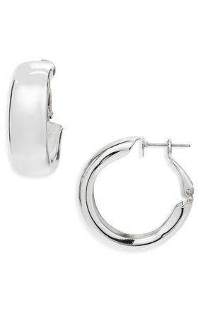 BP. Chunky Hoop Earrings in Rhodium at Nordstrom