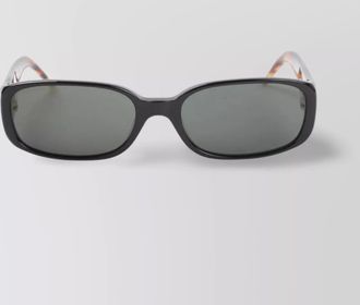 Casablanca striped oval sunglasses tortoiseshell arms