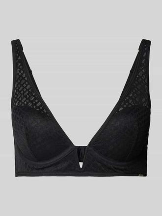 HUGO BOSS Triangel-BH mit Spitzenbesatz in Black, Größe 70B