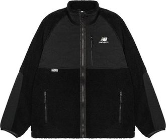 New Balance Lifestyle Cotton Warm Coat Asia Sizing Black White AMJ23326-BK