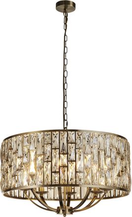 Searchlight Dimmbare Design Pendellampe Bijou Gold/Champagne ø 65 cm - 8-flammig