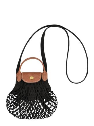 Longchamp Black Le Pliage Filet Crossbody Bag
