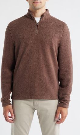 Johnnie-O Dion Fleece Half Zip Pullover in Mushroom at Nordstrom, Size Xx-Large