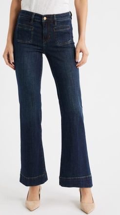 Liverpool L.A. Lucy Patch Pocket Bootcut Jeans in Eastmoor at Nordstrom, Size 14