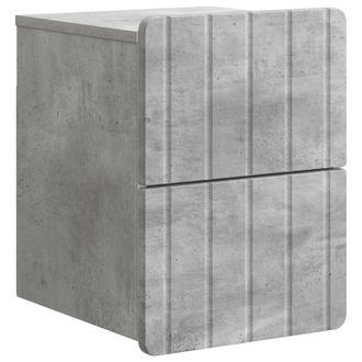 vidaXL Mesita De Noche De Pared Gris Hormig&oacute;n 33 X 34,5 X 43 Cm Vidaxl