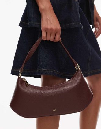 JW PEI Borsa da spalla arrotondata bordeaux-Rosso