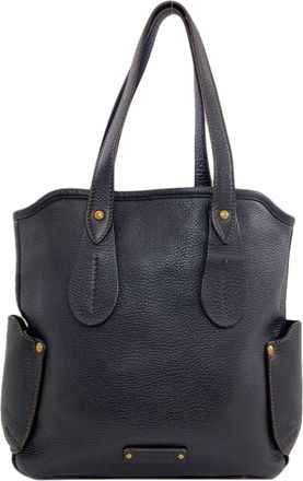 Ferragamo Black Leather Tote Bag (Pre-Owned)