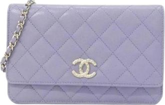 Chanel Pre-owned Caviar Skin Chain Wallet - - Pre-owned - Donna - Viola - ONE SIZE