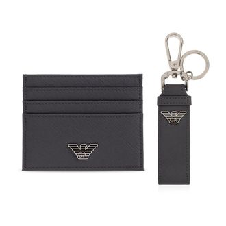 Emporio Armani Heren, Accessoires, Grijs, Maat: ONE Size Leer
