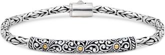 Devata Bali Filigree with Borobudur Chain Bracelet in Sterling Silver and 18K Gold in Silver/gold at Nordstrom, Size 7.5