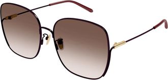 Chloé CH0170SA 007 Womens Sunglasses Burgundy Size 59