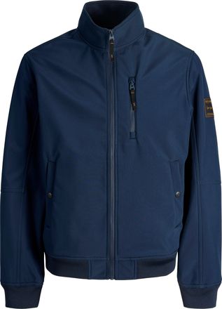 Jack & Jones Plus Size Softshelljacke JJEPARKER SOFTSHELL COLLAR BOMBER SN PLS, Herren, Gr. 4XL, navy blazer, Web, Obermaterial: 100% Polyester, JACK & JONES PLUSSIZE, Jacke