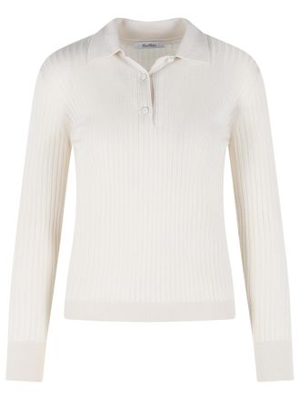 Max Mara Gitano Ivory Cashmere And Silk Sweater