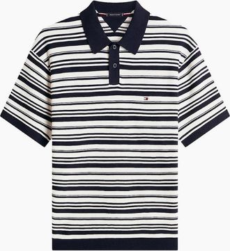 Tommy Hilfiger Mens Tommy Hilfiger Cool Touch Structure Polo 0A5 Desert Sky/Ivory - White - Size: 42