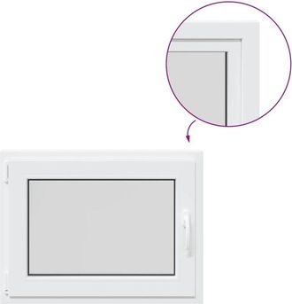 vidaXL Vidaxl - Ventana De S&oacute;tano risor 80x50 Cm Oscilobatiente Din Izquierda Blanca