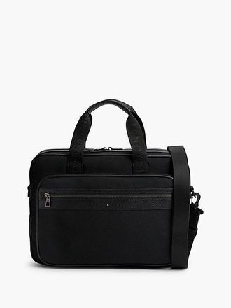 Tommy Hilfiger Logo Mixed Texture Crossbody Laptop Bag