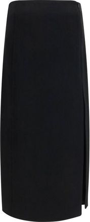Khaite Womens Black Acetate Long Skirt