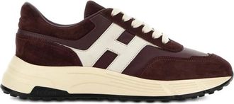 Hogan Bordeaux Vetersluiting Memory Foam Sneakers - Heren - Sneakers - Bruin - 39 EU - Leer - Schoenen