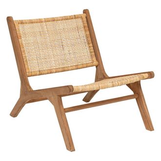 Atmosphera Atmosphera - Poltrona Timor In Teak E Rattan Cr&eacute;ateur DInt&eacute;rieur