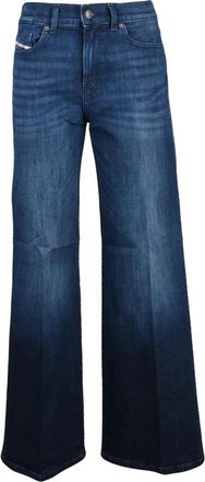 Diesel D-Akemi Wide Jeans - Dames - Loose Fit Jeans - Blauw - W27 - Katoen - Jeans