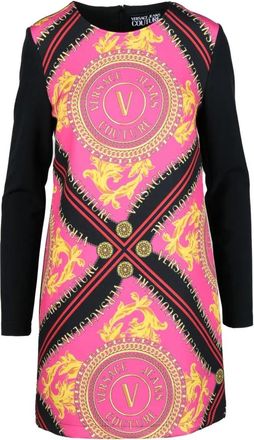 Versace Jeans Couture Elegante Jurk in Polyester Mix - Dames - Korte kleedjes - Veelkleurig - 2XS - Polyester - Kleedjes