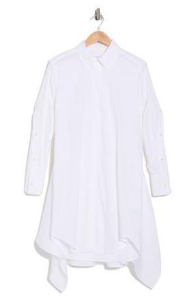 Derek Lam Tie Waist Cotton Shirtdress in White at Nordstrom Rack, Size 12