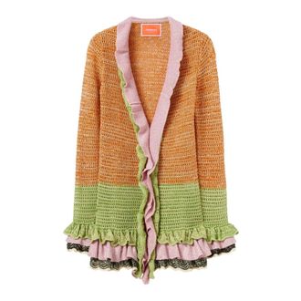 La DoubleJ Cardigans, female, Multicolor, Size: S Cotton Viscose Metal Cardigan
