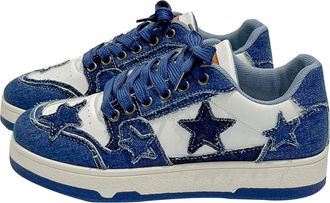 Generic Ladies Orthopedic Trainers Platform Running Shoes Womens Flat Outdoor Canvas Matching Casual Shoes Walking Sneakers Womens Ladies Sneakers Size 8 (Blu