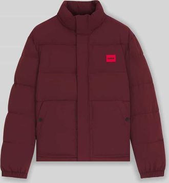 HUGO BOSS Regular Fit Steppjacke mit Stehkragen Modell BALTO2541 in Bordeaux, Größe XXL