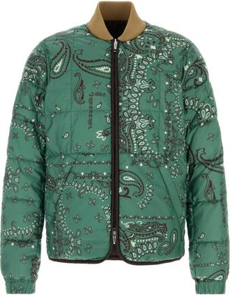 Moncler Green Paisley Bomber Jacket