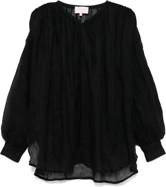 Luisa Spagnoli Blusa in lino - Nero