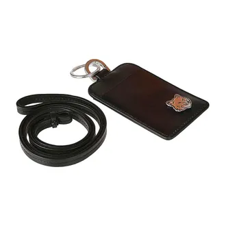 Maison Kitsun&eacute; Accessoires, Heren, Zwart, ONE Size, Fox Head Neck Cardholder Accessories