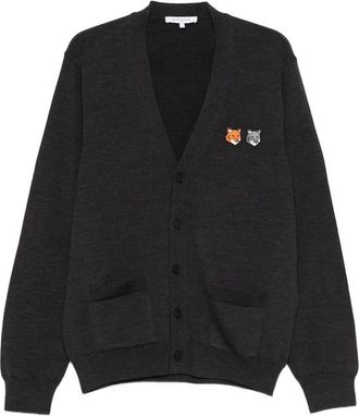 Maison Kitsun&eacute; Logo-appliqu&eacute; Pocket Cardigan