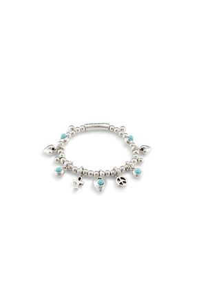 UNOde50 Turquoise Charm Bracelet in Silver at Nordstrom, Size Medium