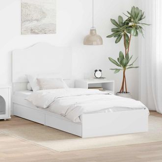 vidaXL Estructura De Cama Con Caj&oacute;n 100 X 200 Cm Madera Contrachapada