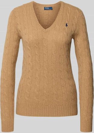 Polo Ralph Lauren Strickpullover mit Kaschmir-Anteil Modell KIMBERLY in Camel, Gr&ouml;&szlig;e XS