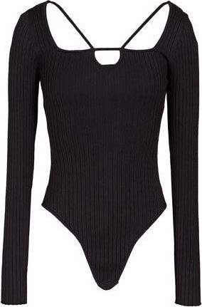 8 by YOOX RIBBED-KNIT LONG SLEEVE BODYSUIT
