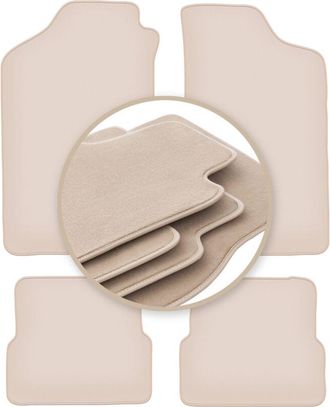 OEM Alfombrillas Premium Beige Para Volkswagen Jetta Ii Sed&aacute;n 1984-1992