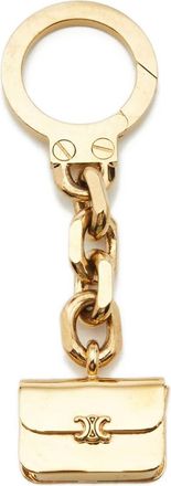 Celine 2020s Triomphe metalen sleutelhanger - Goud