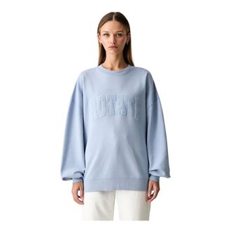 Rotate Rotate Birger Christensen, Hoodies & sweatvesten, Dames, Blauw, S, Katoen, Relaxed Fit Sweatshirt