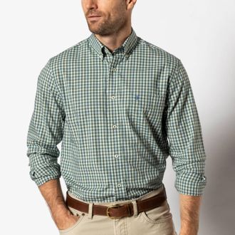 Duck Head Fallon Plaid Sport Shirt In Duck Green