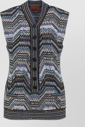 Missoni caperdoni chevron knit vest sleeveless