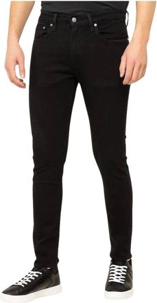 Levi's Heren, Jeans, Zwart, Maat: W33 Leer