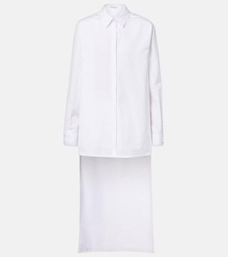 Alaia Ala&iuml;a Camisa asim&eacute;trica de popel&iacute;n de algod&oacute;n