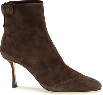 Francesco Russo Womens Suede Ankle Boots Cacao