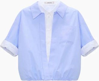 Dorothee Schumacher Womens Powerful Ease Shirt In Oxford Blue